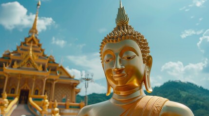 Obraz premium Buddha Statue At Wat Tham Pha Daen Temple, Sakon Nakhon Province, Thailand