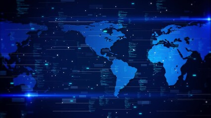 Globe futuristic cyber space, worldwide IT innovations global networks, AI, technology, planet earth. Worldwide 5G transfer. internet connection Virtual planet Earth metaverse. social network wave