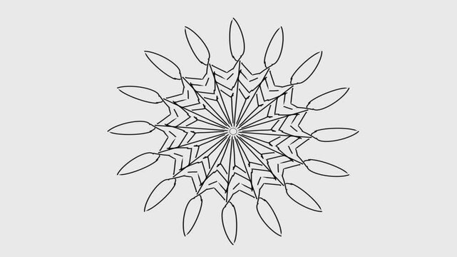 mandala art on white  paper kaleidoscope