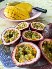 Passion fruit cut