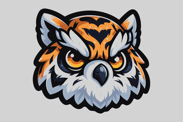 owl head emoji sticker  white background