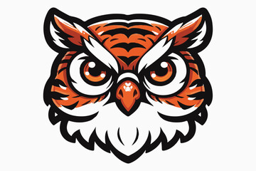 owl head emoji sticker  white background