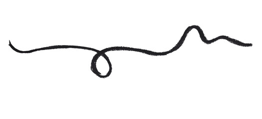 Black pencil lines isolated on transparent background.