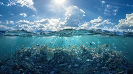 Sunlight Illuminates a Sea of Plastic Pollution