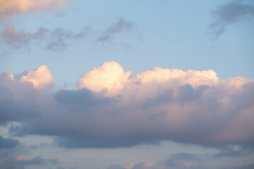 Beautiful sunset sky with cloud.