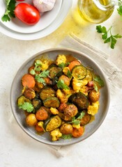 Vegetarian stew with mixed vegetables