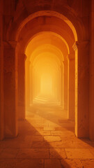 Fototapeta premium Dawn in an Ancient Temple