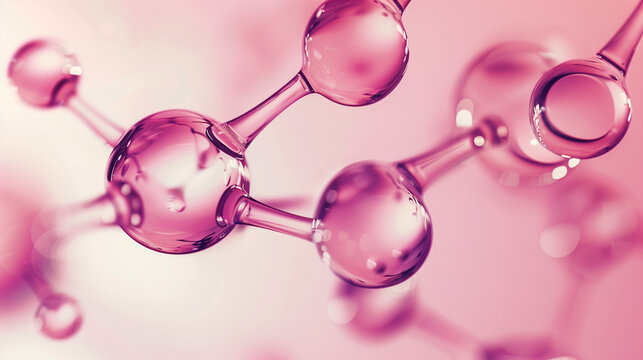 microscopic views, a glycolic molecule, in the style of fluid abstractions