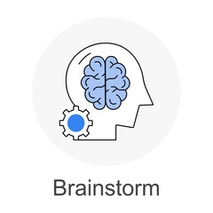 Brainstorm icon, Creative Collaboration: Effective Brainstorming Techniques, Innovative Ideas Unleashed The Power of Brainstorming icon
