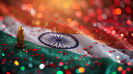 Patriotic Indian Independence Day banner template with Indian flag, 15th August, and celebratory graphics