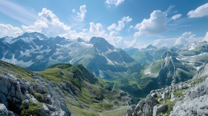 Obraz premium Mountain Range with Valley