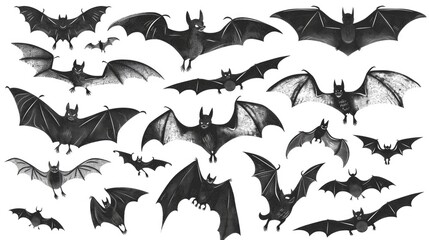 Flying Bats in Air