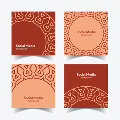 Ornamental pattern background square template design
