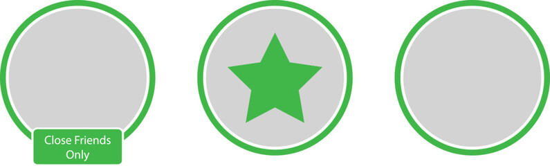 Close friend instagram story icons