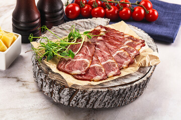 Italian pork sausage - prosciutto crudo