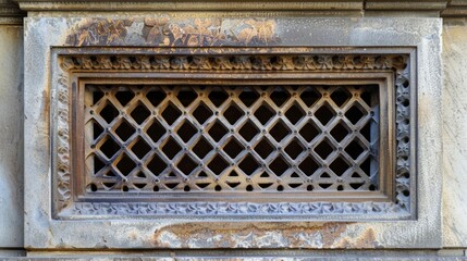In the second closeup we see a more intricate vent with a series of small holes arranged in an intricate geometric pattern giving it a touch of elegance.