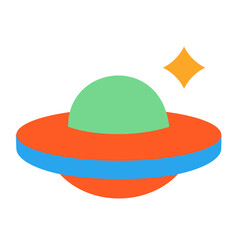 UFO flat icon design