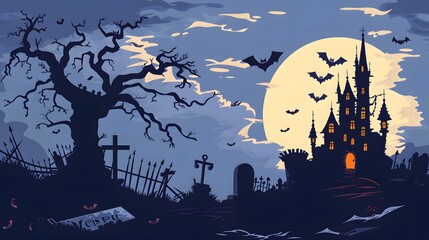 halloween night scene