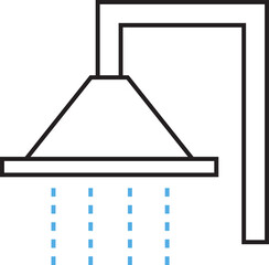 Shower Line Icon
