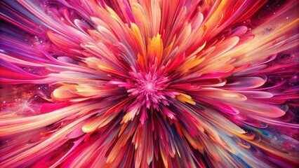 Fototapeta premium Vibrant pink-colored abstract background with swirling shapes and bold brushstrokes evoking a sense of sudden unexpected surprise or astonishment.