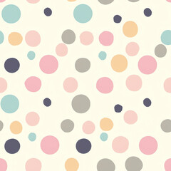 Polka dots background seamless pattern pastel colors