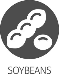 A soybean soy bean food allergen icon concept. Possibly an icon for the allergen or allergy.