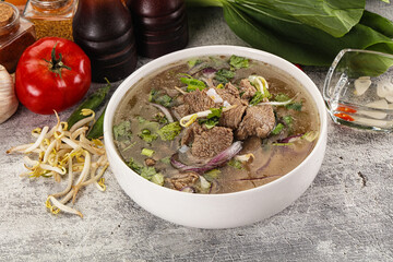 Vietnamese cuisine - Pho Bo soup with beef