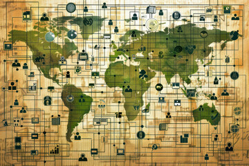 Fototapeta premium map of the world