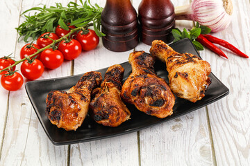Hot and tasty chicken drumstick barbecue