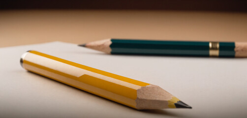 pencil on a notebook