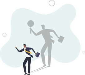 Self assessment or self analysis process to know yourself and discover plan or goal for living or work and career concept,flat design.illustration with people.