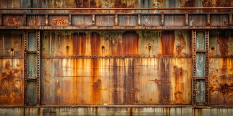 Old, scratched and rusty grunge concrete and metal structure , texture, weathered, worn, aged, vintage, industrial