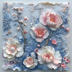Watercolor Greeting Card Decorated With Intricate Floral Designs And Delicate Watercolor Strokes