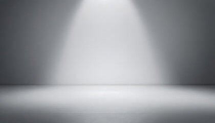 Blank white gradient background with product display. White backdrop or empty studio. Generative AI.