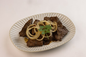 Classic Beef Liver with Sauteed Onions.