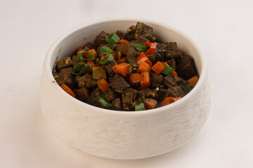 Bopis is a Traditional Filipino Dish Made From Beef Lungs and Heart Sauteed with Chilli, Tomatoes and Carrot.