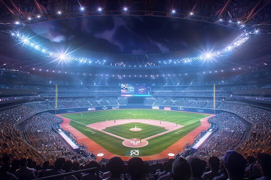 a baseball stadium, ultra realistic 