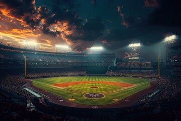 a baseball stadium, ultra realistic 