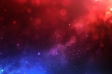 Fototapeta premium Red and blue sparkling lights creating a festive and magical background for celebration and holiday designs.