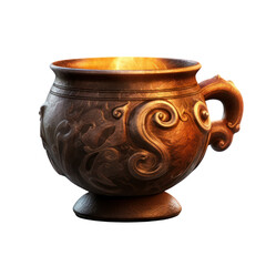 Pot Haloween decoration isolate on transparent png.
