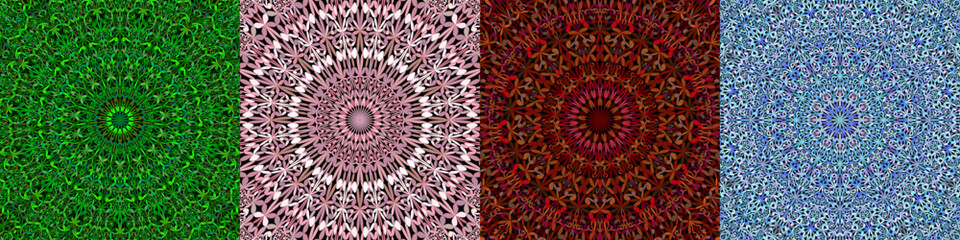 Obraz premium Geometric floral mandala background collection