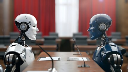 Political Debate between Human and on Policy and Logic