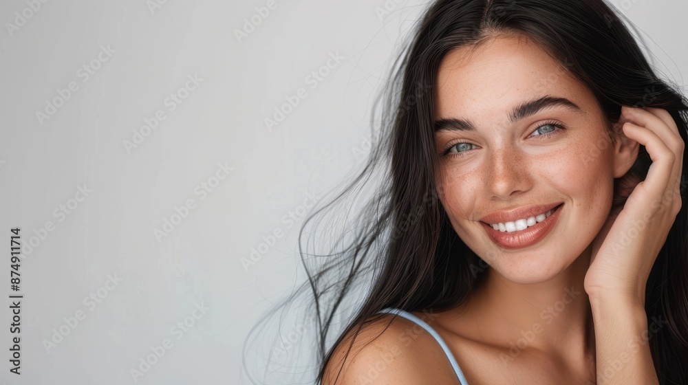 Canvas Prints the smiling young woman