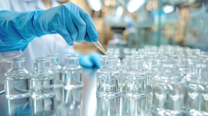 Worker inspecting and testing finished products for quality assurance