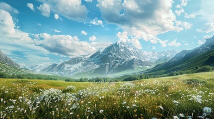Fototapeta premium A Mountain Field