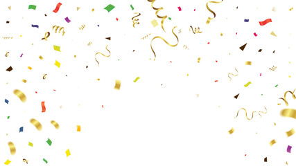 Color Confetti Isolated On White Background. Celebrate Vector Illustration