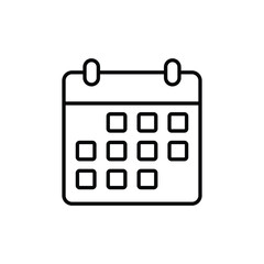 Calendar icon design with white background stock illustration