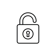 Padlock icon design with white background stock illustration