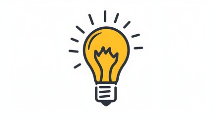 Lightbulb Icon Symbolizing a Moment of and Decision-Making