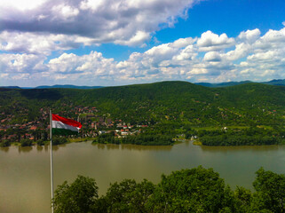 Fototapeta premium view of the Dunakanyar